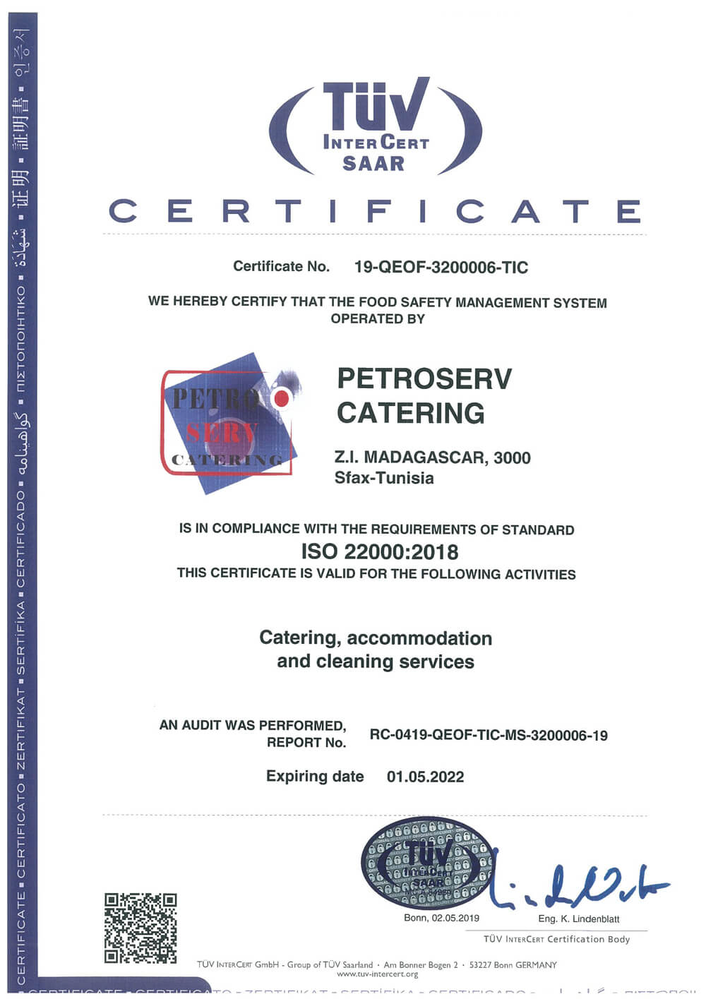 Certificats Iso