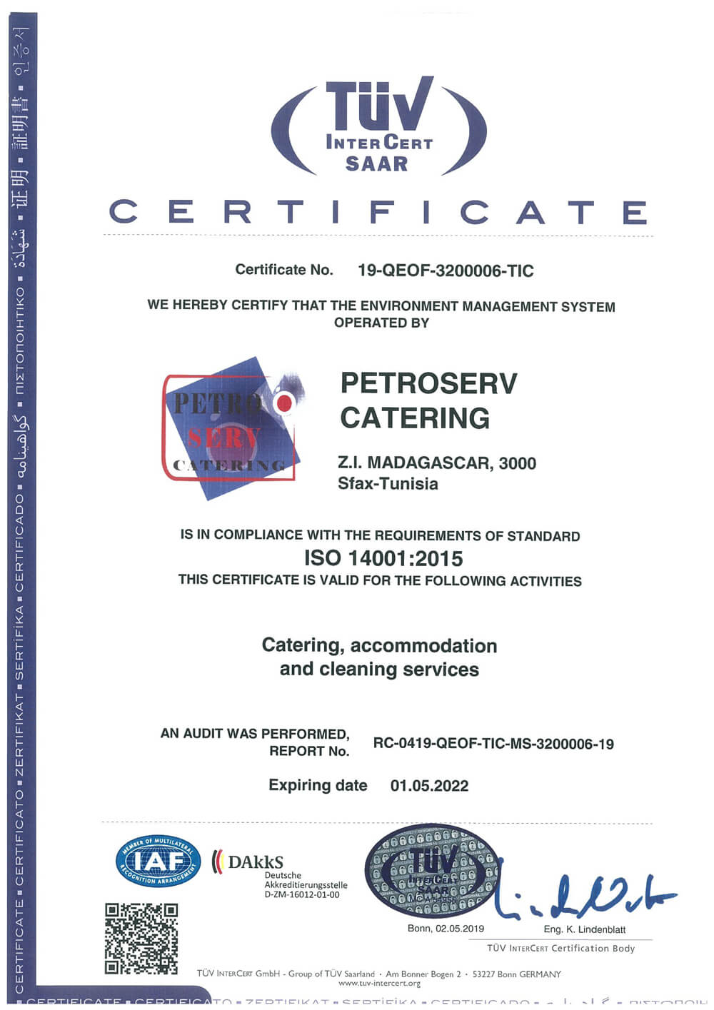 Certificats Iso