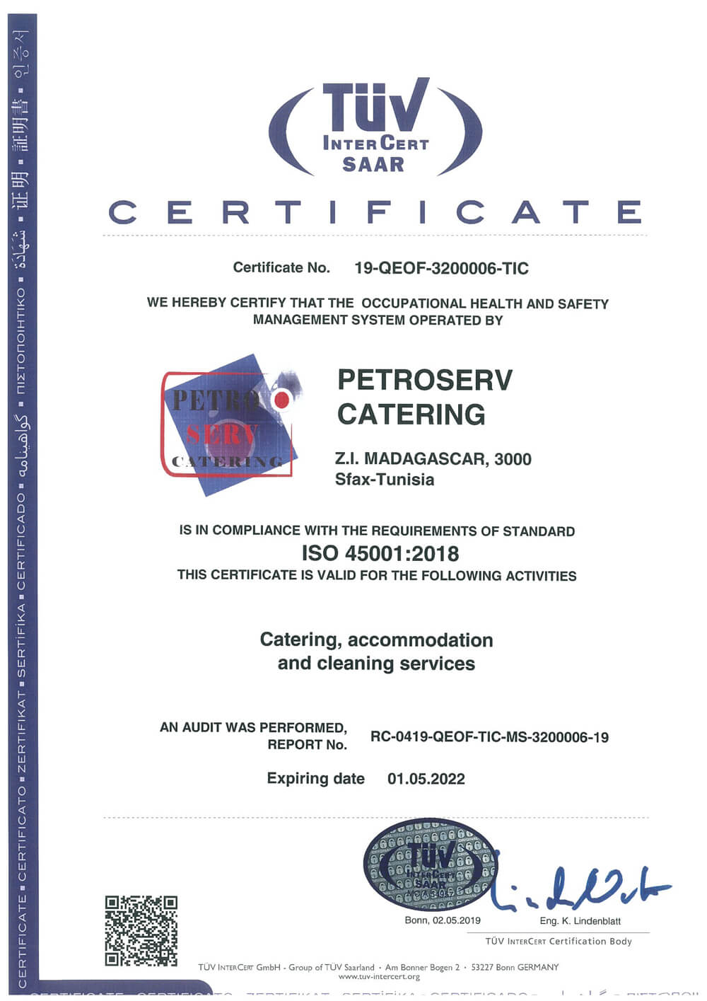 Certificats Iso